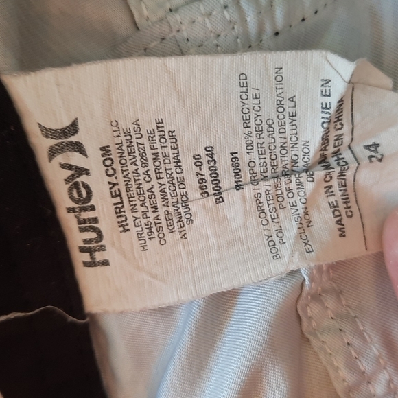 Hurley waist 24 black striped swim boardshorts - Picture 7 of 10